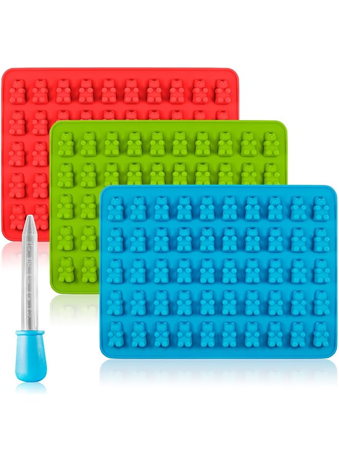 S-TOP Candy Silicone Molds & Ice Cube Trays, 3 Pack Jelly Molds, Chocolate Molds, Soap Molds - Bear - Image 1