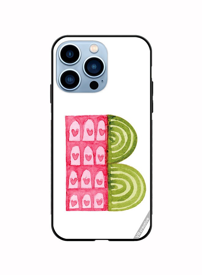 VR CREATIVE Protective Case Cover For Apple iPhone 14 Pro Max Alphabet B Design Multicolour - Image 1