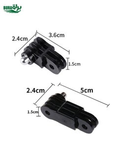 BURAQ Same Direction Short Adapter TELESIN Screw Adapter Adjustment Arm For GoPro Hero12 Black / Hero11/10 /9 /8 /7 /6 /5, Insta360 Ace / Ace Pro, DJI Osmo Action 4 and Other Action Cameras  - Image 3