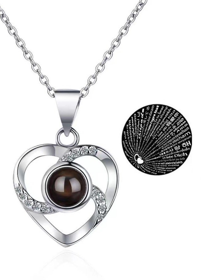 Eternal Real Rose Gift Boxes, Forever Flower Box with Love You Heart Necklace in 100 Languages for Valentine's Day, Romantic Birthday Gift, Anniversary, Mother's Day - Image 5