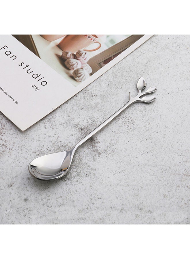 NIBEMINENT 8-Piece Fruit & Dessert Fork Spoon Set Silver - Image 3