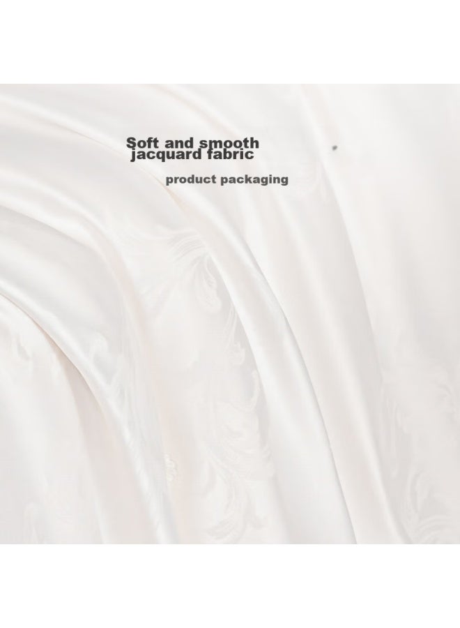 Peony, Antibacterial, 100% Mulberry Silk, All-Season Comforter, Approximately 3.2 Jin, 200*230Cm, White - Image 4