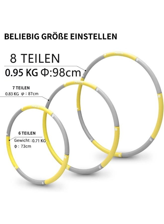 PROIRON Weighted Hula Hoop 0.95kg, Fitness Hula Hoops for Adults, Foam Padded Exercise Hula Hoop Detachable - Image 2