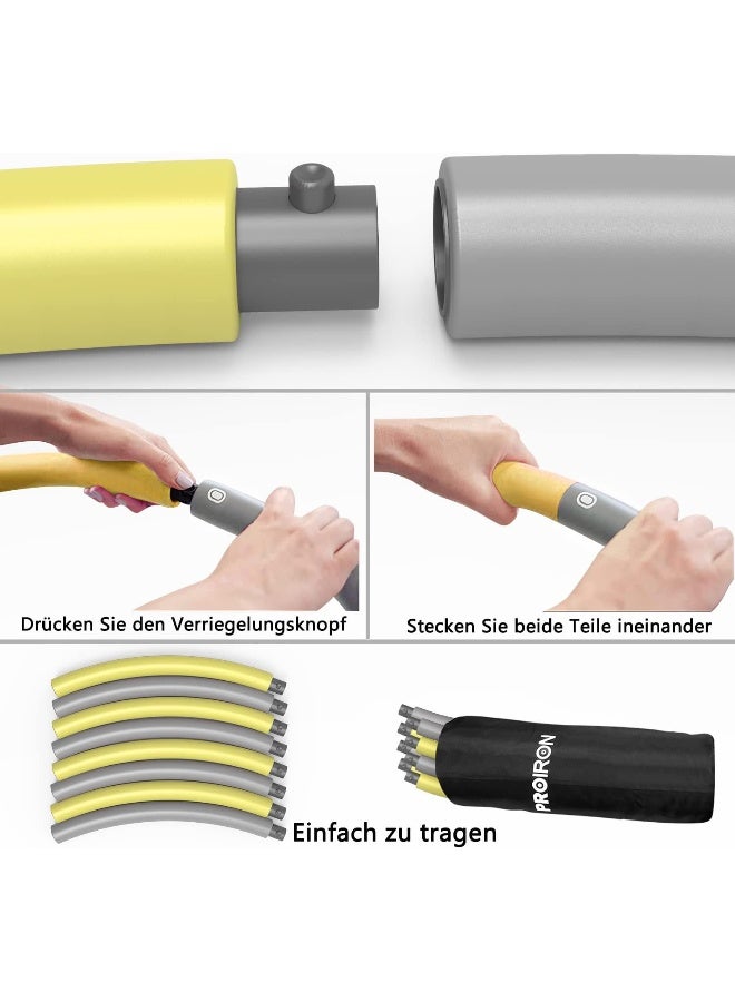 PROIRON Weighted Hula Hoop 0.95kg, Fitness Hula Hoops for Adults, Foam Padded Exercise Hula Hoop Detachable - Image 4