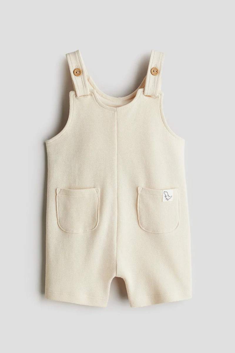 H&M Waffled dungaree shorts
