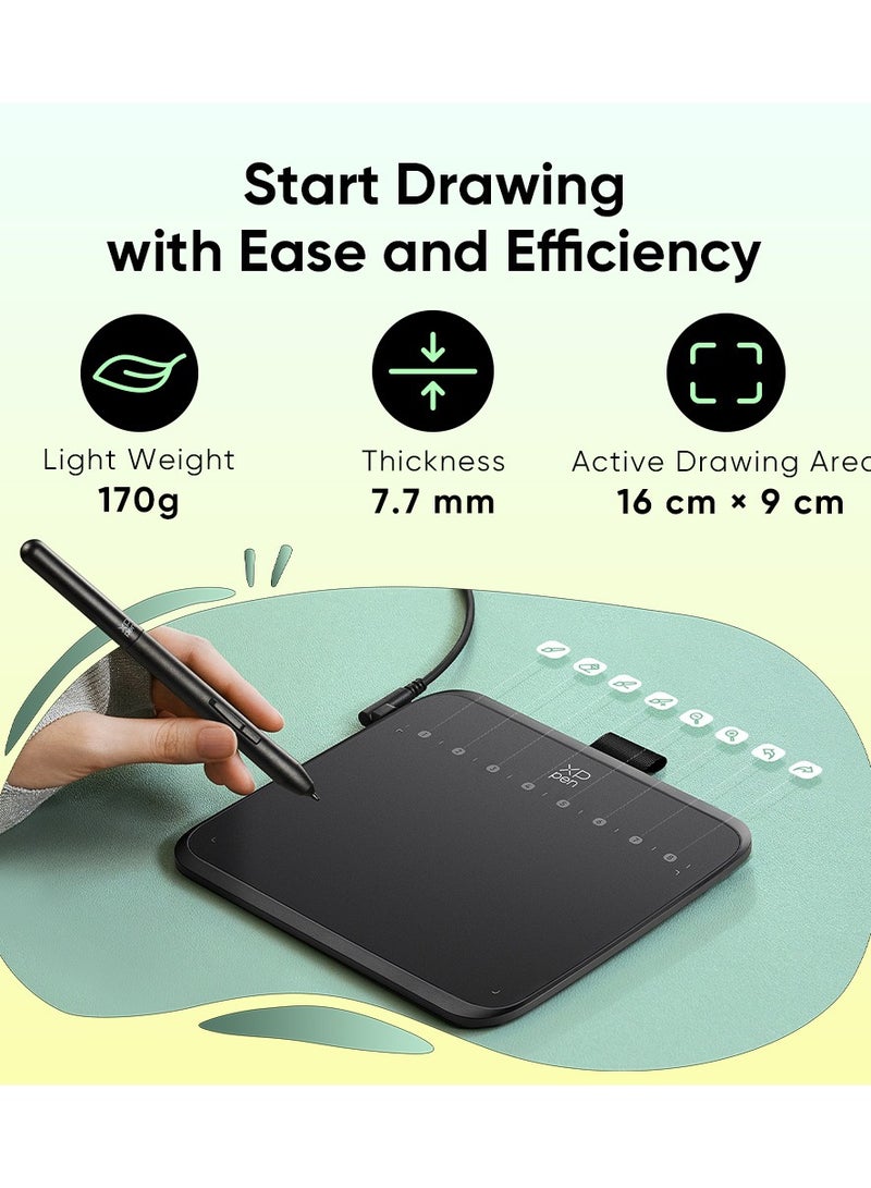 XP-PEN XPPen Deco 640 Drawing Tablet with 16384 Pressure Levels Sensitivity Battery-Free Stylus 6*4 Inch OSU Drawing Pad Graphic Tablet for Digital Drawing Teaching Designing Editing Work for PC Mac Android - Image 5