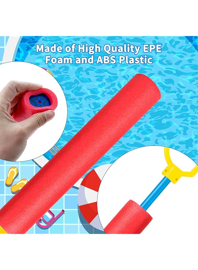 Excefore 6Pack Water Toys Pool Foam Blaster Squirt Toys Noodle Design Lightweight 40Ft Range Summer Outdoor Swimming Pool Backyard Beach Water Game Fighting Play Toys For Kids Adults - Image 2