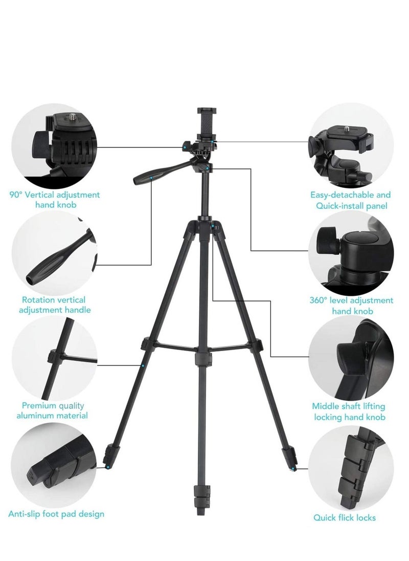 Generic Flexible Tripod, 136cm Extendable Phone Tripod Stand with Carry Bag,Cell Phone Tripod with Wireless Remote,Universal Tripod for Video Selfie,iPhone Tripod Stand Travel Camera Tripod  - Image 5