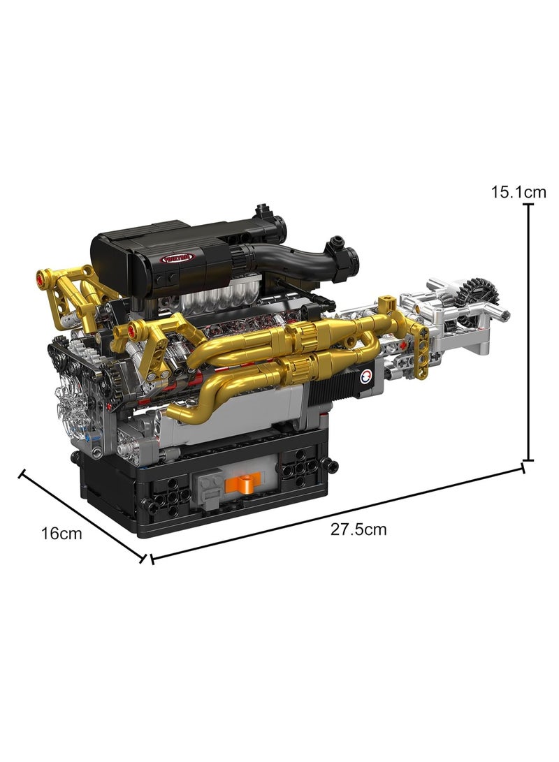 mould king 10224 Valkyrie V12 Engine Building Kit,High-Detail Mechanical Model with Working Pistons and Gears - Image 4