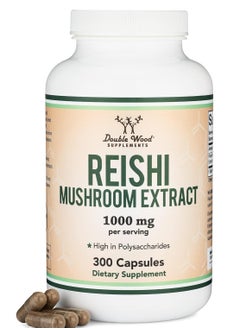 Double Wood Supplements Reishi Mushroom Extract, Supplement for Immune System Support 1,000mg 300 Count, 5 Month Supply  - Image 1