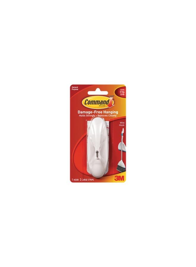 Command Wire Hook White Large 17069  - Image 1