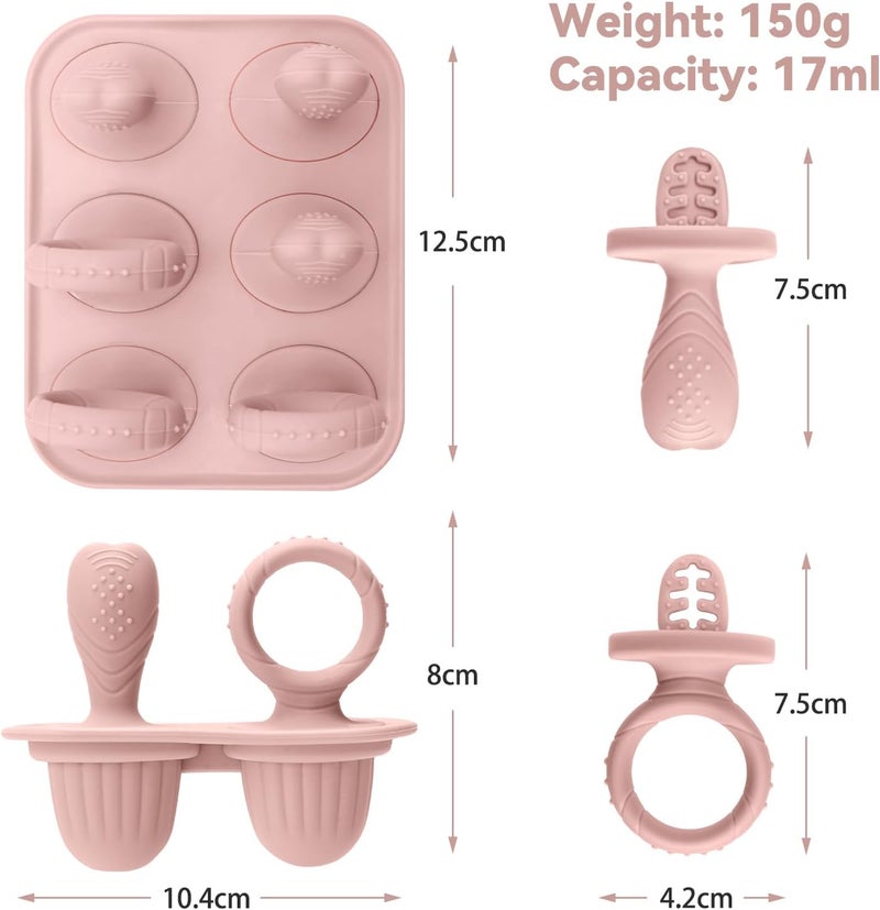 mislili Silicone Baby Popsicle Molds with Sticks, Mini Popsicles Molds for Babies Breastmilk Popsicle Molds for Teething Relief, Frozen Treats Maker Popsicle Maker Ice Pop Mold for Toddlers Kids - Image 2