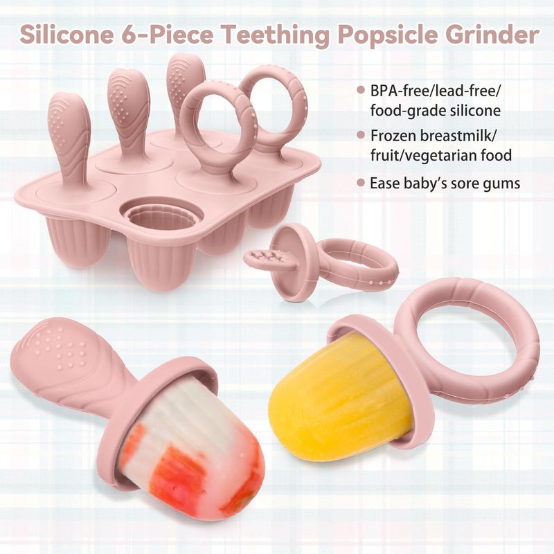 mislili Silicone Baby Popsicle Molds with Sticks, Mini Popsicles Molds for Babies Breastmilk Popsicle Molds for Teething Relief, Frozen Treats Maker Popsicle Maker Ice Pop Mold for Toddlers Kids - Image 3