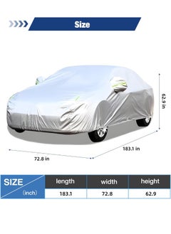 CHHQLZS Car Cover with Reflective Strips – UV Protection, Windproof, and Dustproof Full Car Cover for Indoor and Outdoor Use, Fits Sedans, SUVs, and Trucks  - Image 2