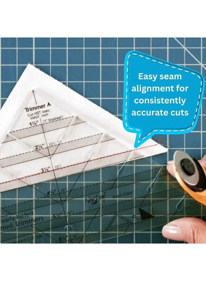 New Leaf Stitches Clearly Perfect Slotted Trimmers - Quilting Tool for Fabric Cutting - Quilting Template and Stencil - Image 4