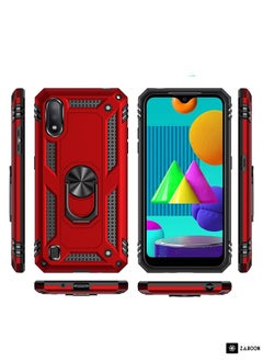 Generic Protective Case Cover For Samsung Galaxy M01 Shockproof TPU + PC Protective Case with 360 Degree Rotating Holder  - Image 2