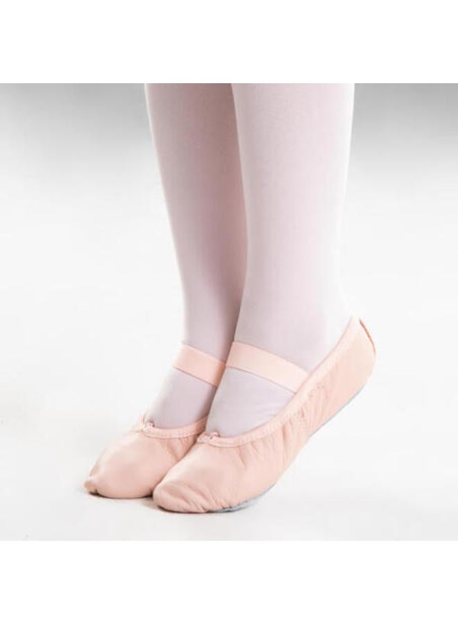 STAREVER Kids' Full Sole Leather Ballet Demi-Pointe Shoes - Pink  - Image 1