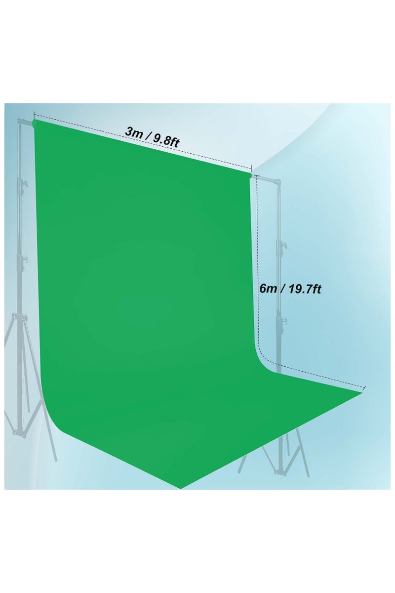 Coopic Create Cool Pictures 3x6m Green Muslin Cotton Photography Background Backdrop Screen Sheet for Photo Studio Photography, Video and Television - Image 2