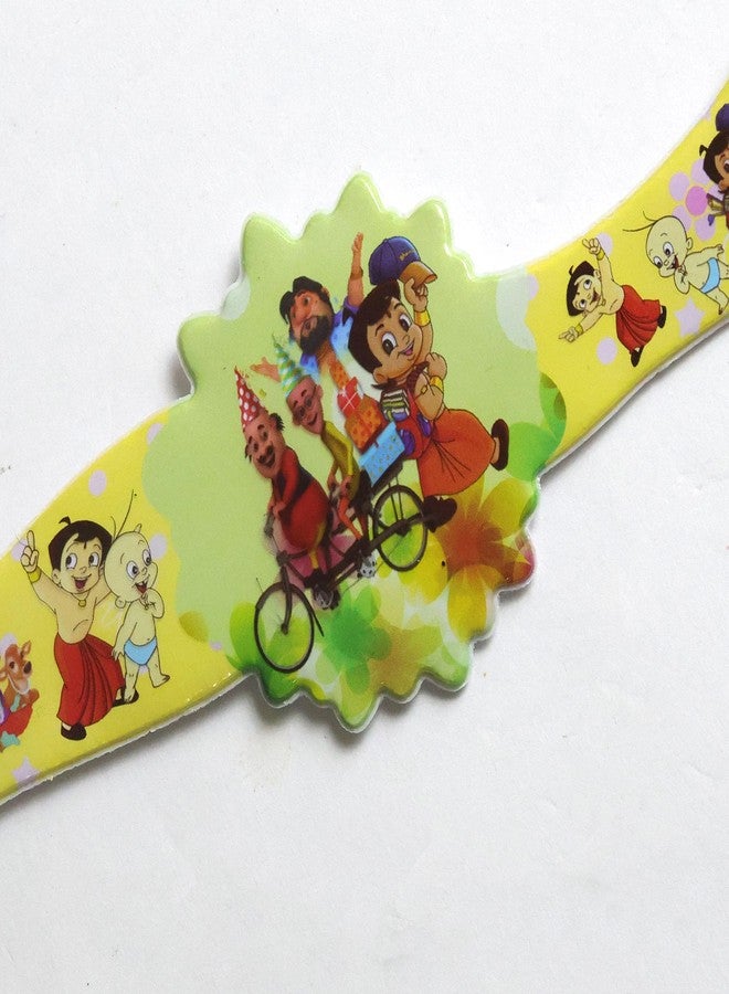 OAFISH Handicraft Storerom presents Kid's Rakhi for Brother on Raksha Bandhan gifting (yellow color Bhem and Chutki Rakhi) - Image 2