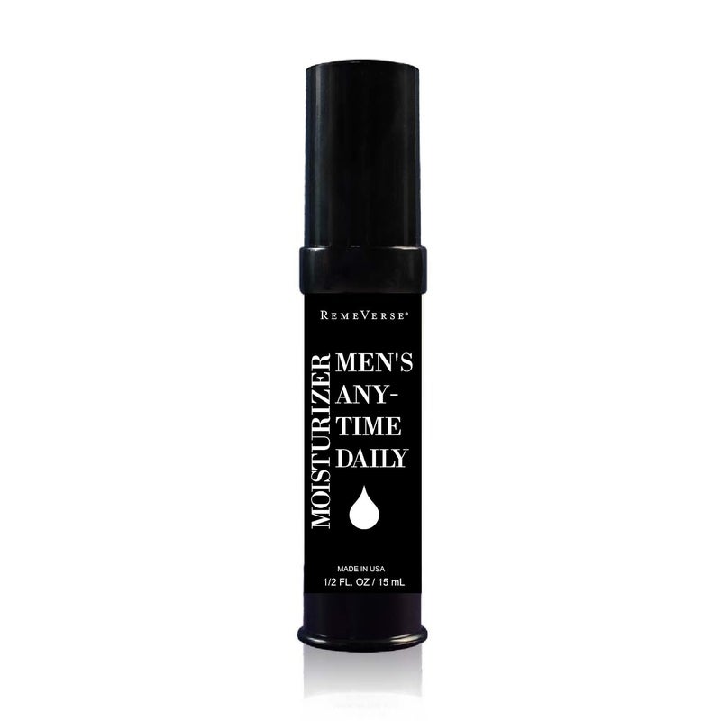 RemeVerse Mens Anytime Daily Moisturizer with Hyaluronic Acid Peptides Vitamins C  E Collagen Green Tea 12 oz Fragrance Free