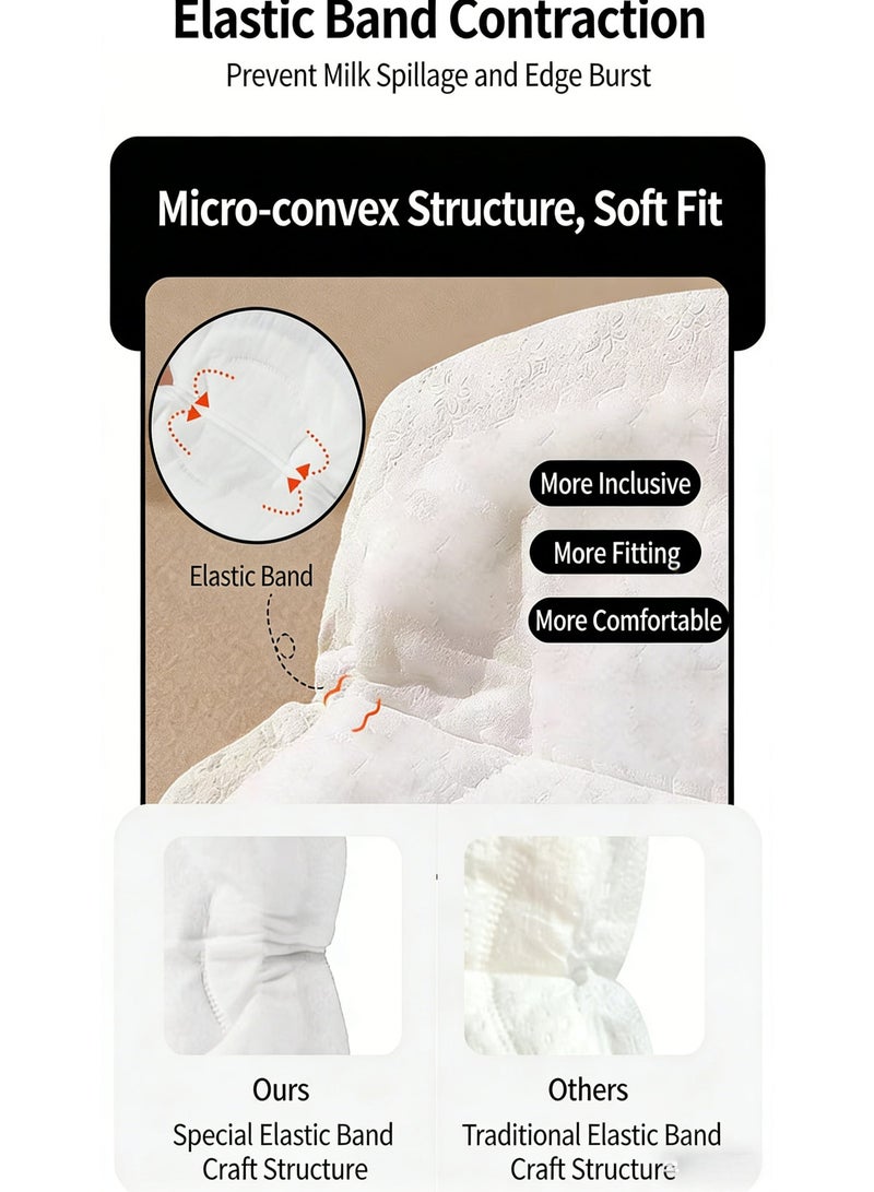 100 Count Disposable Nursing Pads, U-Shape Shell Design with Patent Elastic Edge, Individually Wrapped, Gap-Free Fit & Leak Proof - Image 4