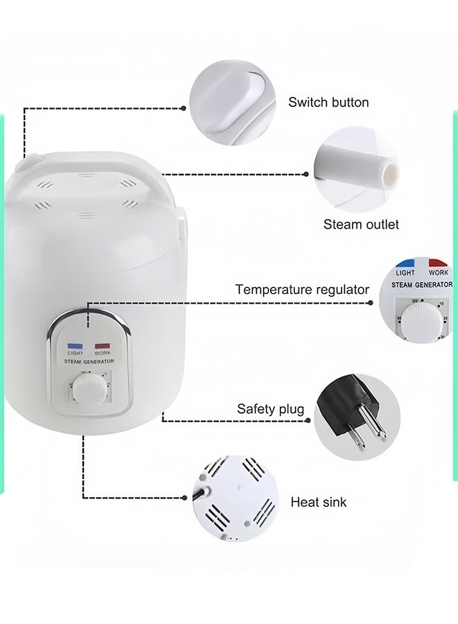 Berma Baby Sauna Steamer Portable Steam Sauna Generator Pot Explosion-Proof Machine Evaporator for Home SPA Shower, Body Relaxation, Face Beautifying 1.8L (Sauna Steamer) - Image 3