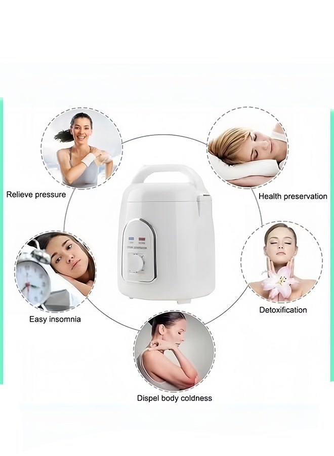 Berma Baby Sauna Steamer Portable Steam Sauna Generator Pot Explosion-Proof Machine Evaporator for Home SPA Shower, Body Relaxation, Face Beautifying 1.8L (Sauna Steamer) - Image 5