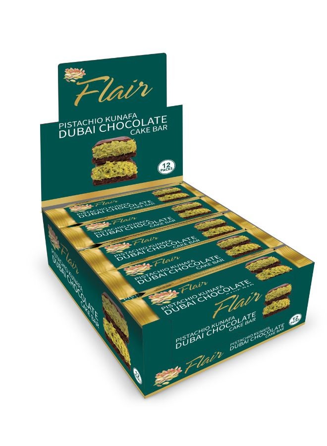 Flair Pistachio Kunafa Dubai Chocolate Cake Bar 55g - Image 2