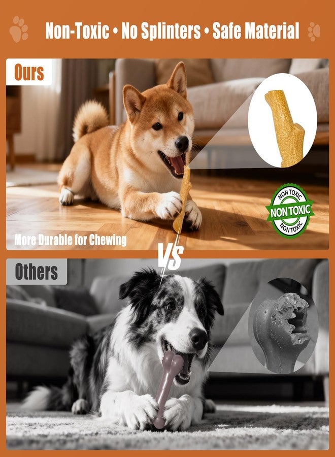 SCHITEC Dog Chew Toy, Durable Chew Stick for Moderate Chewers, Long Lasting Dog Bone Toy with Beef Flavor, Tough Teething Dog Toy for Puppies Small Dogs Under 30lbs (S-2Pack) - Image 2