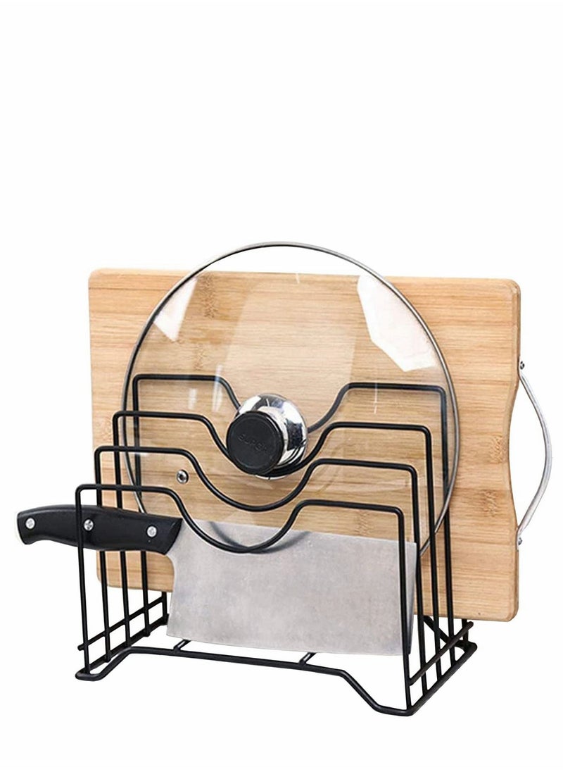 Y&D Pot Lid Holder, Expandable and Pan Organizers Rack Cover Cabinet Pantry Holder Organizer, Multifunctional Kitchen Cookware Chopping Board Organizer Storage  - Image 1