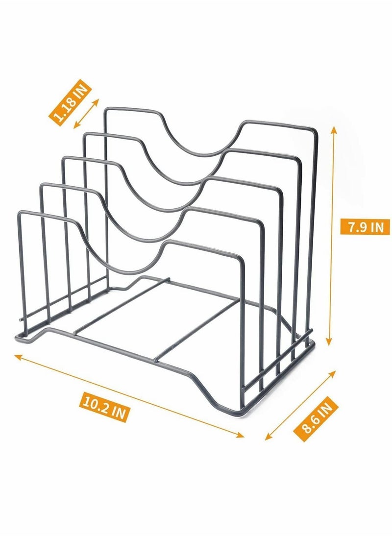 Y&D Pot Lid Holder, Expandable and Pan Organizers Rack Cover Cabinet Pantry Holder Organizer, Multifunctional Kitchen Cookware Chopping Board Organizer Storage  - Image 5