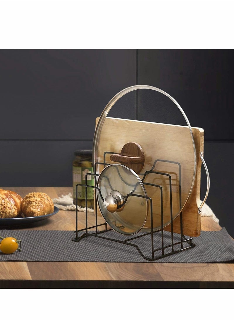Y&D Pot Lid Holder, Expandable and Pan Organizers Rack Cover Cabinet Pantry Holder Organizer, Multifunctional Kitchen Cookware Chopping Board Organizer Storage  - Image 3