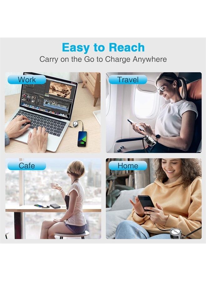 Minlu كابل USB C إلى Lightning قابل للسحب 4 قدم، عبوة 2 [معتمد من MFi] كابل شحن سريع لجهاز iPhone 14/13/12/11 كابل شاحن iPhone لجهاز iPhone 14 13 12 11 Pro Max/Pro/Mini Xs Xr X 8 Plus 8 7 6s 6 5 se - Image 5