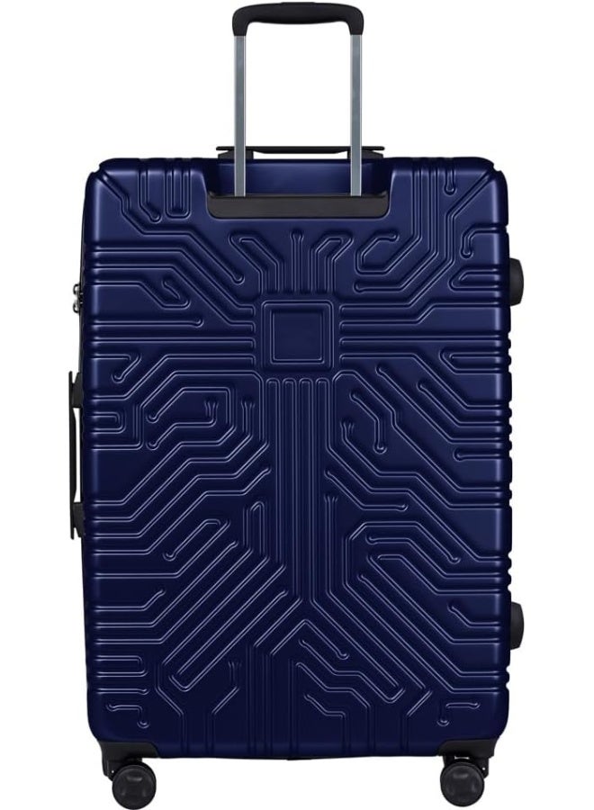 Tom Cruiser Matrix 24” Hard Shell Travel Trolley Suitcase with 360° Spinner Wheels, Lightweight, Durable and Stylish – Blue - Image 2