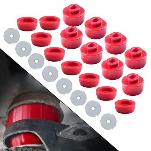 Autoptzxd 7-141 Body and Cab Mount Bushing Kit Compatible with 1999-2014 Chevy Silverado & Sierra 1500/2500 2WD/4WD, Polyurethane Body Cab Mounts & Washers 24PCS - Image 1