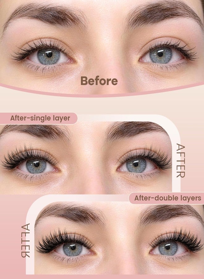 NYCAAR Lash Clusters Kit Natural Eyelash Clusters with Bond Seal and Tweezer 144pcs Wispy Lash Extensions Kit C Curl Invisible Band 8-16mm Short False Eyelashes for Beginner Friendly Lashes Kit - Image 4