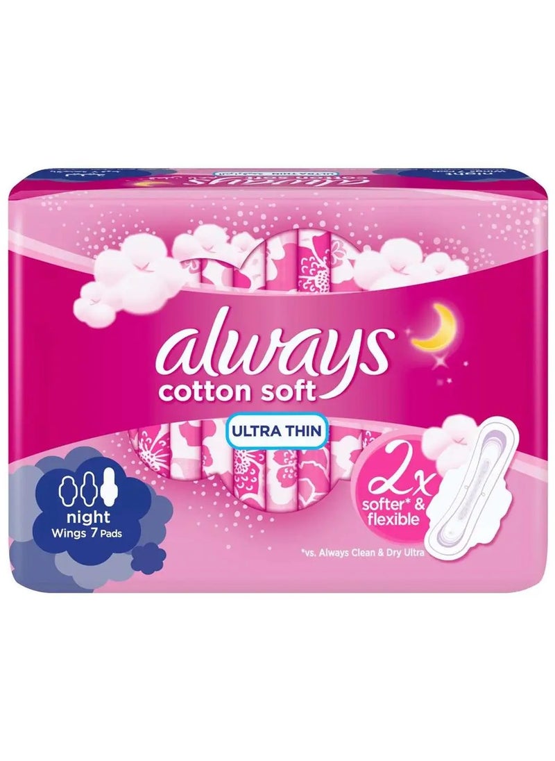 Always - Always Soft Ultra Thin Night Sanitary Pads 7's - Image 1