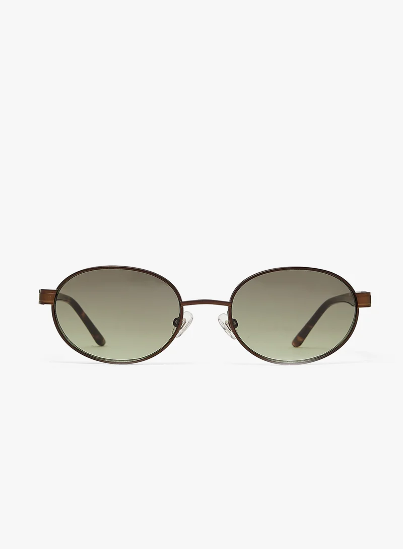 KAREN WAZEN Sam Oval Sunglasses