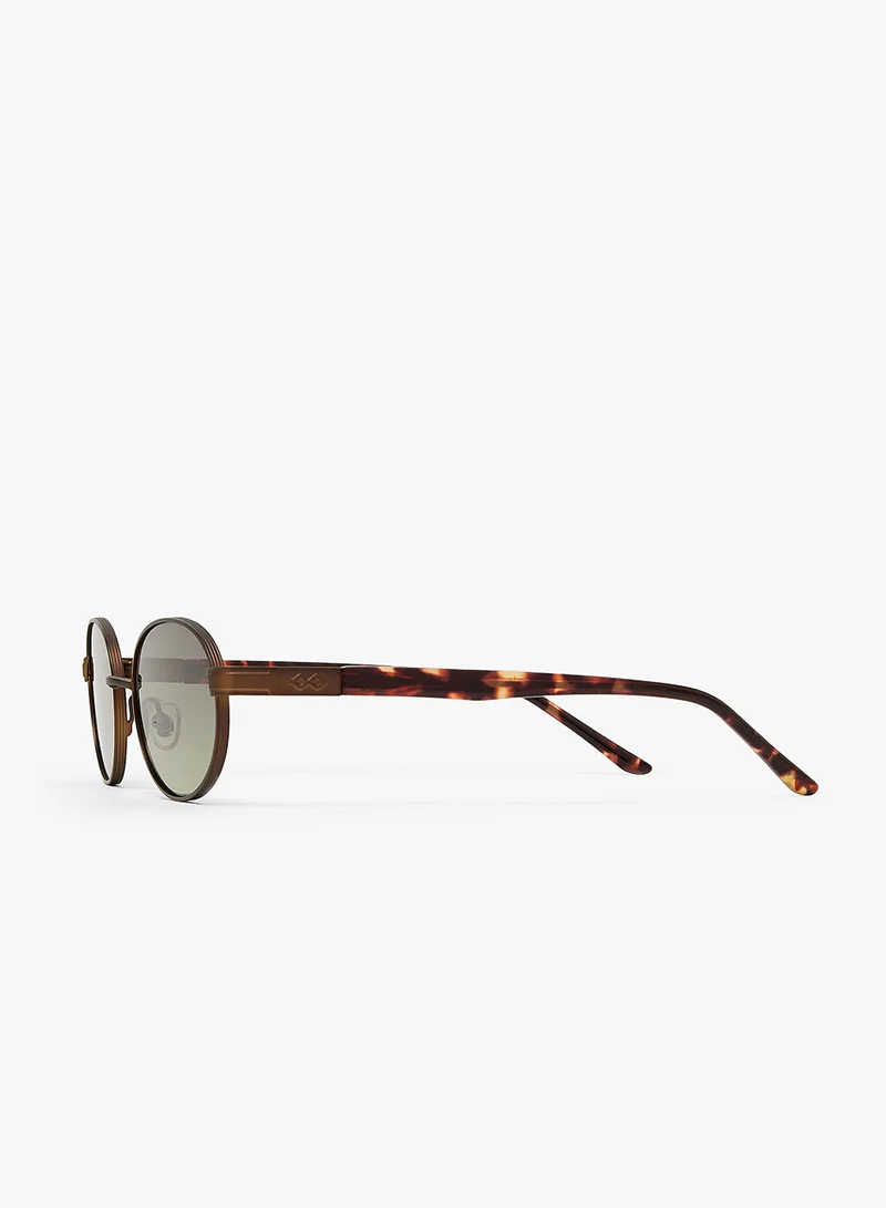 KAREN WAZEN Sam Oval Sunglasses