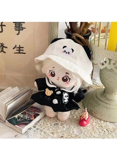 Authentic Cotton Doll 10cm Panda Outfit Cute Cartoon Huhu Panda (Skirt Hat)