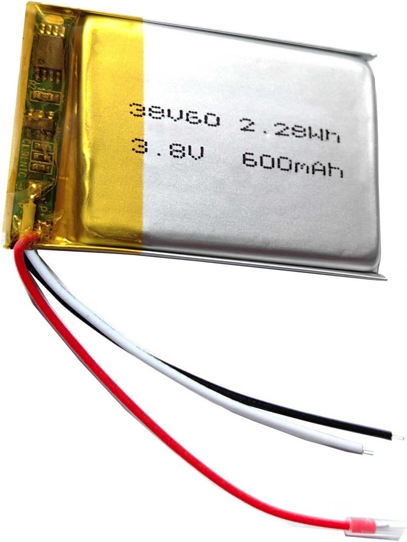 AOLIKES 38v 600mAh Rechargeable LiPo Battery Replacement for Skullcandy PLYRPLYR ProShure AONIC 40 Headphones fits Lenovo ThinkPad X1 Presenter Mouse  - Image 2