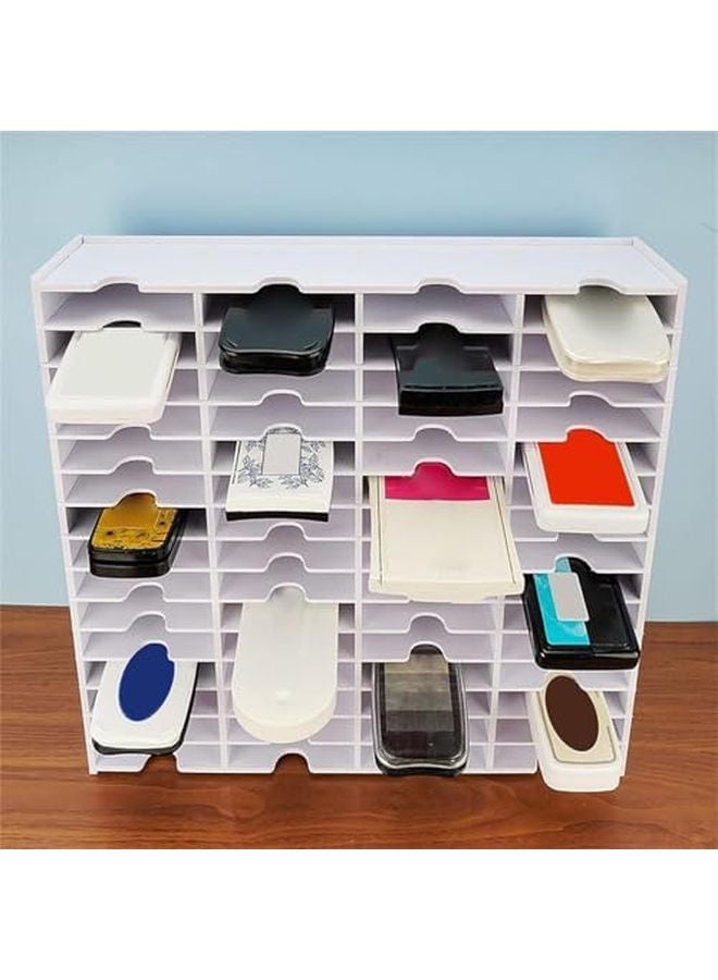 18 Grids Stamp Pad Organizer Wall Mountable Craft Storage Rack For InkPad Workspace - Image 5
