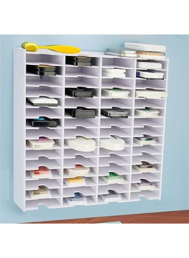 18 Grids Stamp Pad Organizer Wall Mountable Craft Storage Rack For InkPad Workspace - Image 4