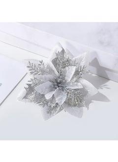 Christmas Flower Gold Glitter Decorations Silver plus silver