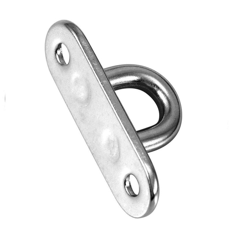 Hulless 4 Pcs 3.1 Inch 304 Stainless Steel Ceiling Hooks Pad Eyes Plate Marine Hardware Hooks with Screws - Image 2