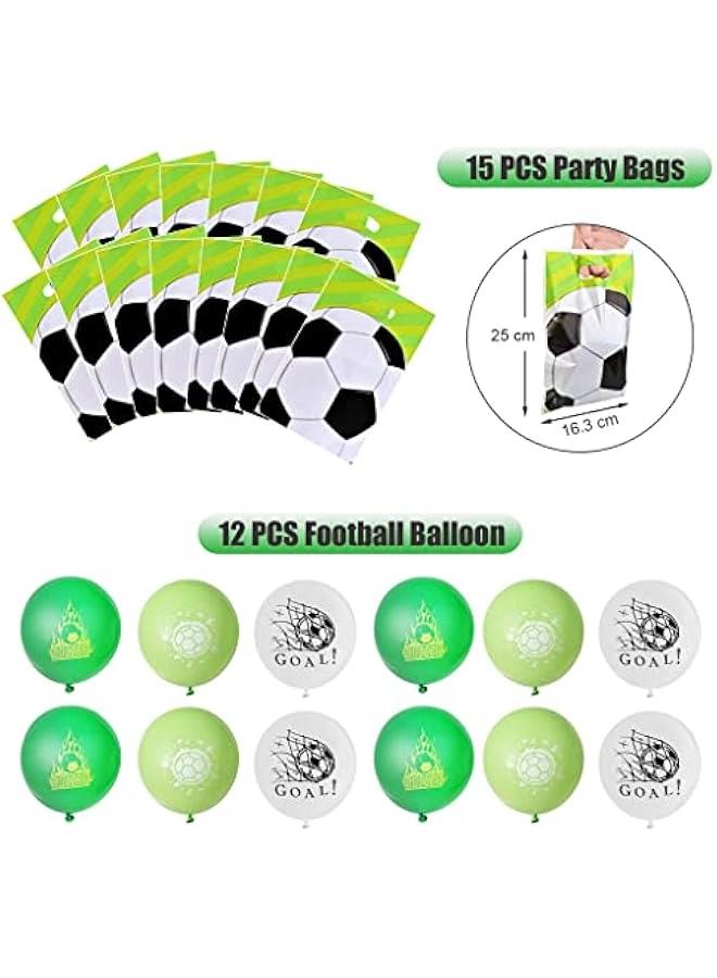 RYNX 87  Football Party Favors for Kids Boys Girls Birthday  Includes Key Rings Wristbands Tattoos Whistles Balloons  Bags Winner Medals  Football Party Bags Fillers Supplies - Image 5