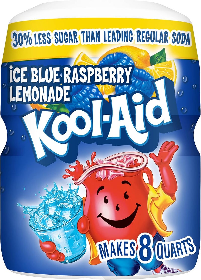 Kool-Aid Caffeine Free Blue Raspberry Lemonade Powdered Drink Mix - 20 oz Canister - Image 1