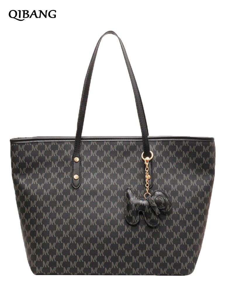 QIBANG 2026 Tote Bag for Women Stylish Handbag Faux Leather Shoulder Bag for Work School Dating - Image 1