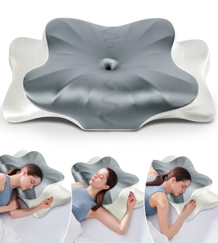 DONAMA Cervical Pillow for Neck and Shoulder Pain Relief, Cooling Contour Memory Foam Pillow, Dual-Height Ergonomic Neck Support Pillow for Side Back Stomach Sleepers with Removable Pillowcase - Image 1
