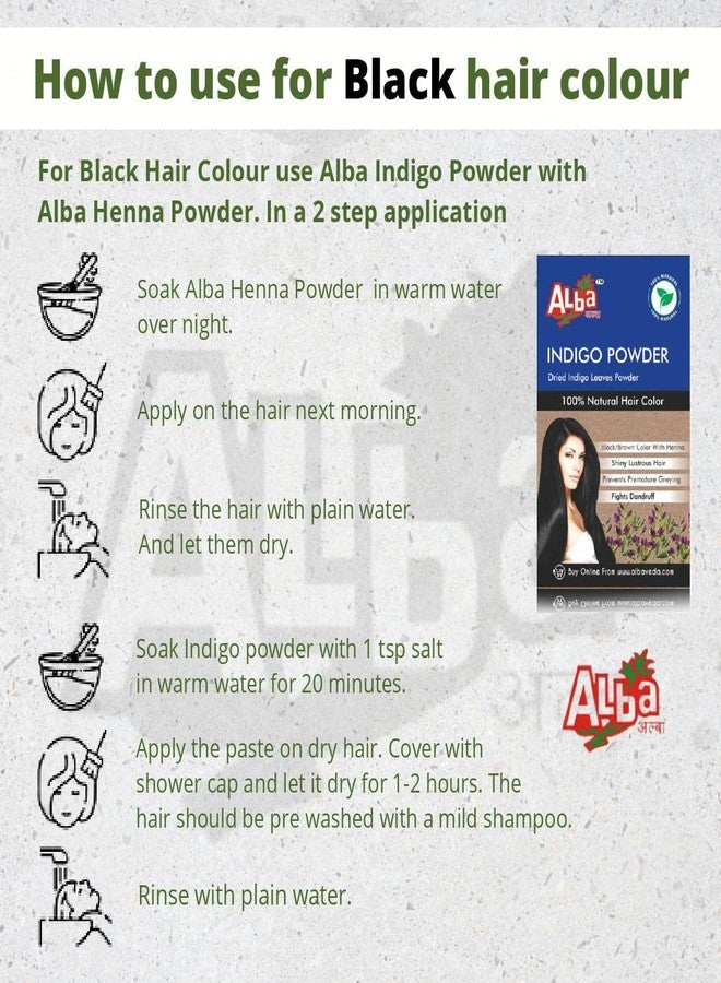 Alba Indigo Powder 100g and Alba Herbal Henna 200g (Combo Pack) - Image 5